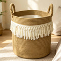 Cotton Rope Storage Baskets Woven Blanket Basket with Handles