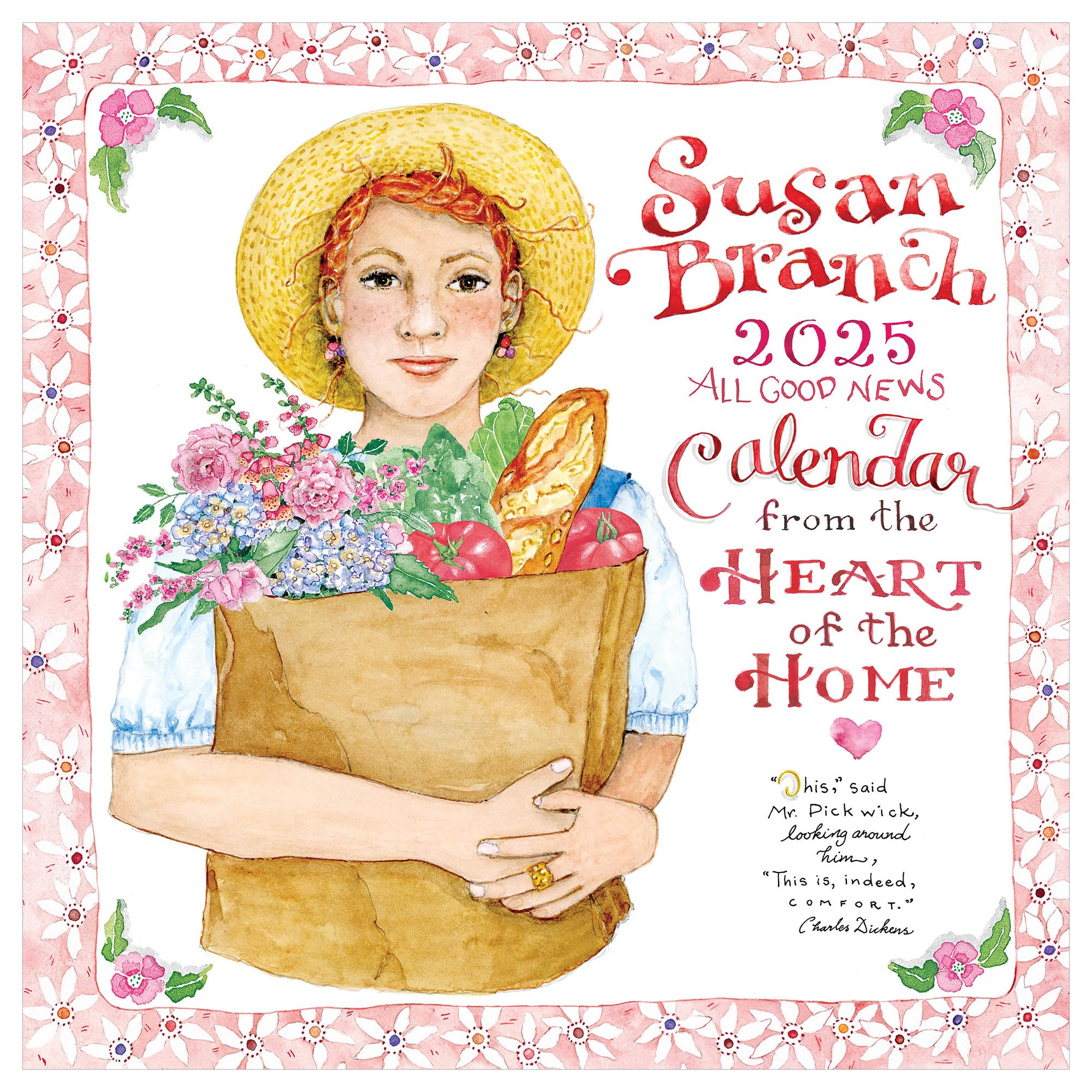 Tf Publishing 2025 Susan Branch Wall Calendar - Large Grids For Appointments And Scheduling - Vertical Monthly Wall Calendar 202