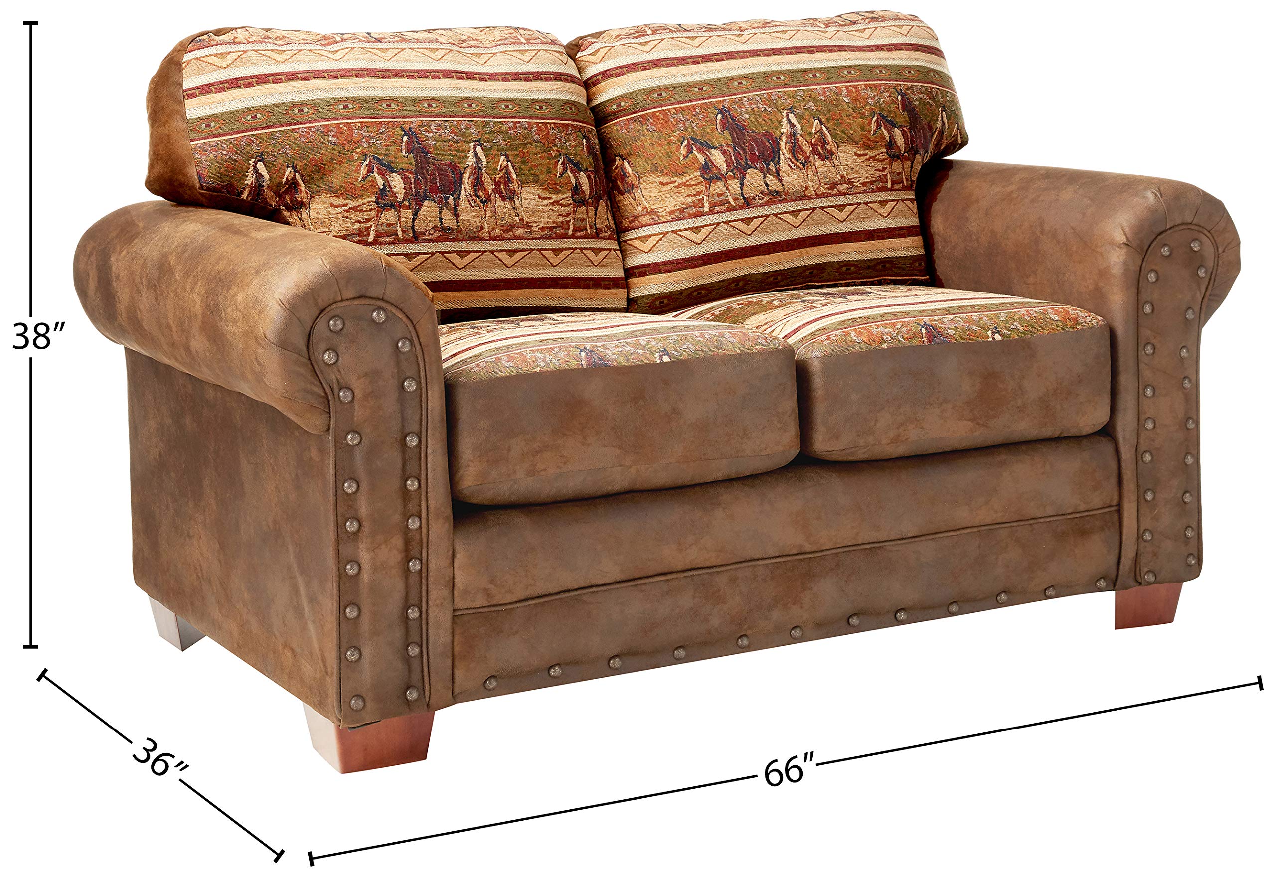 American Furniture Classics Wild Horses Love Seat