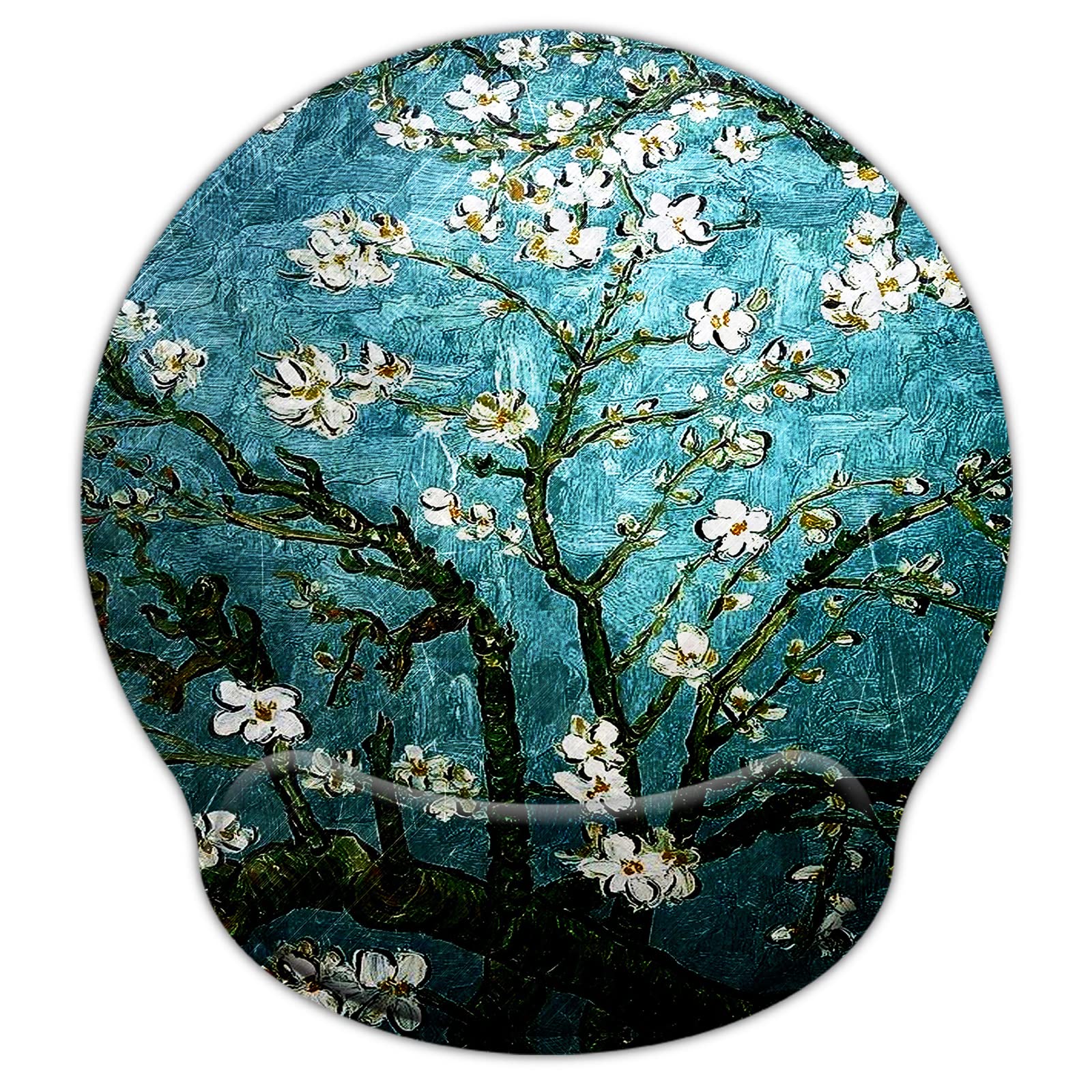 Mouse Pads For Computers Van Gogh Ergonomic Memory Foam Nonslip Wrist Support-Lightweight Rest Mousepad For Office,Gaming,Comput