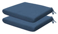 Honeycomb Indoor/Outdoor Textured Solid Pacific Blue Universal Seat Cushion: Recycled Fiberfill, Weather Resistant, Comfortable