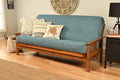 Kodiak Furniture Monterey Full Futon With Linen Fabric Mattress In Barbados/Blue