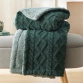 Bedsure Sherpa Throw Blanket For Couch Sofa - Fuzzy Soft Cozy Blanket For Bed, Fleece Thick Warm Blanket For Winter, Dark Green