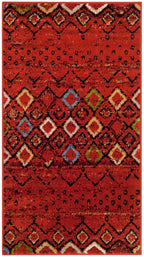 SAFAVIEH Amsterdam Collection Accent Rug - 2'3'' x 4', Terracotta & Multi, Moroccan Boho Design, Non-Shedding & Easy Care, Ideal