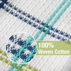 T-Fal Premium Waffle Dish Cloths: Highly Absorbent, Super Soft - 100% Cotton, 12'X13' Flat Waffle Dish Cloth For Cleaning & Drying, (4-Pack), Cool