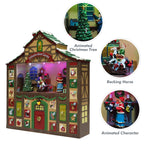 Moments in Time Christmas Decor Animated Advent Calendar House NM-X20272AA Plastic 16.2"H x 15.4"W x 3.7"D