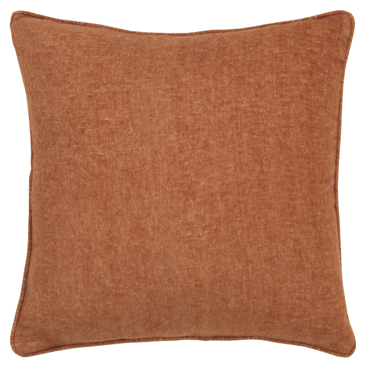 Rizzy Home Solid Rust Decorative Down Filled Pillow - 20&quot;X20&quot;