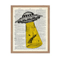 Poster Master Dictionary Art Poster - Alien Abduction Print - UFO Art - Halloween Art - Extraterrestrial Art - Gift for Men & Wo