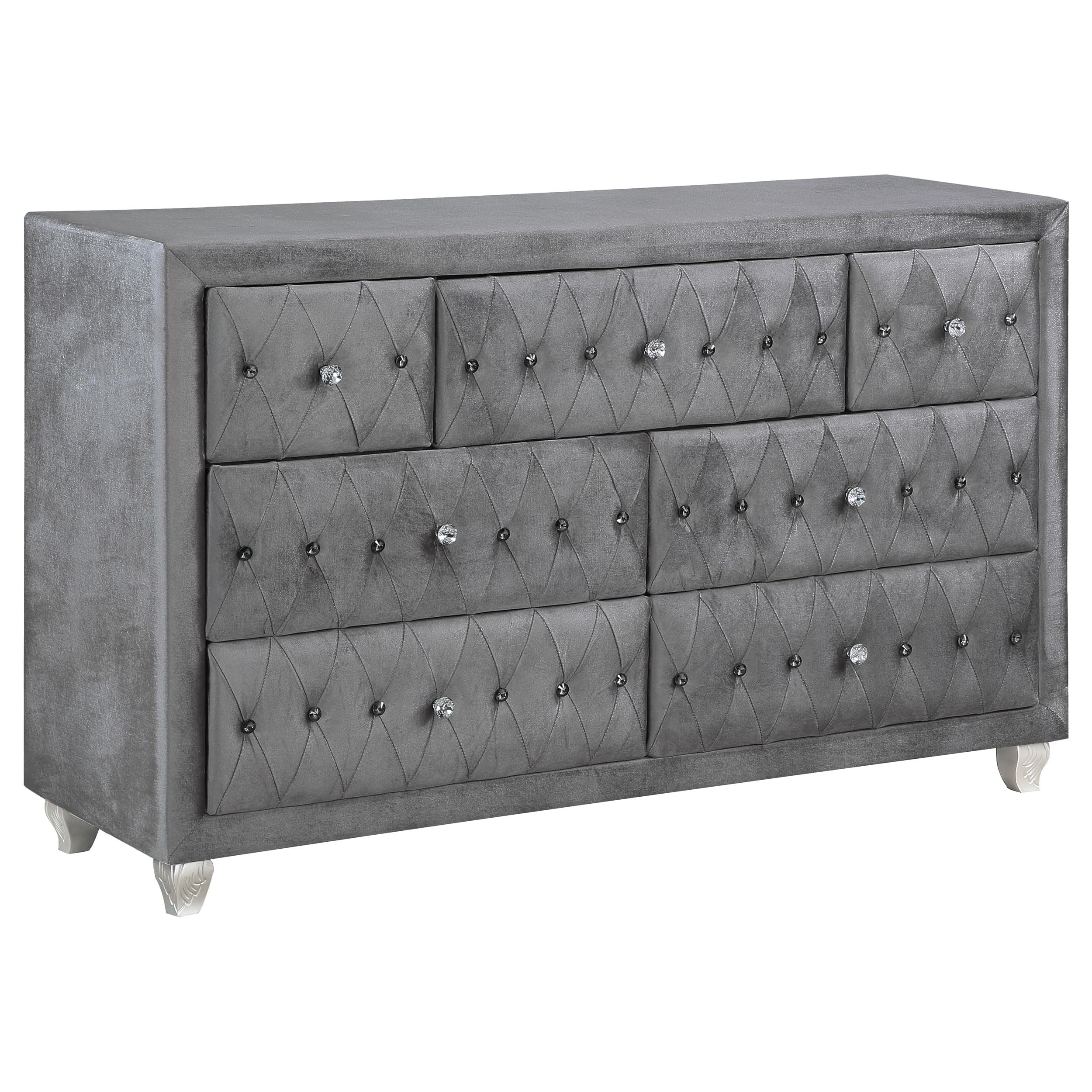 Coaster Home Furnishings Deanna Modern Classic 61-inch 7-Drawer Bedroom Dresser Clothing Storage Cabinet Wide Chest of Drawers Organizer Unit Grey 205103
