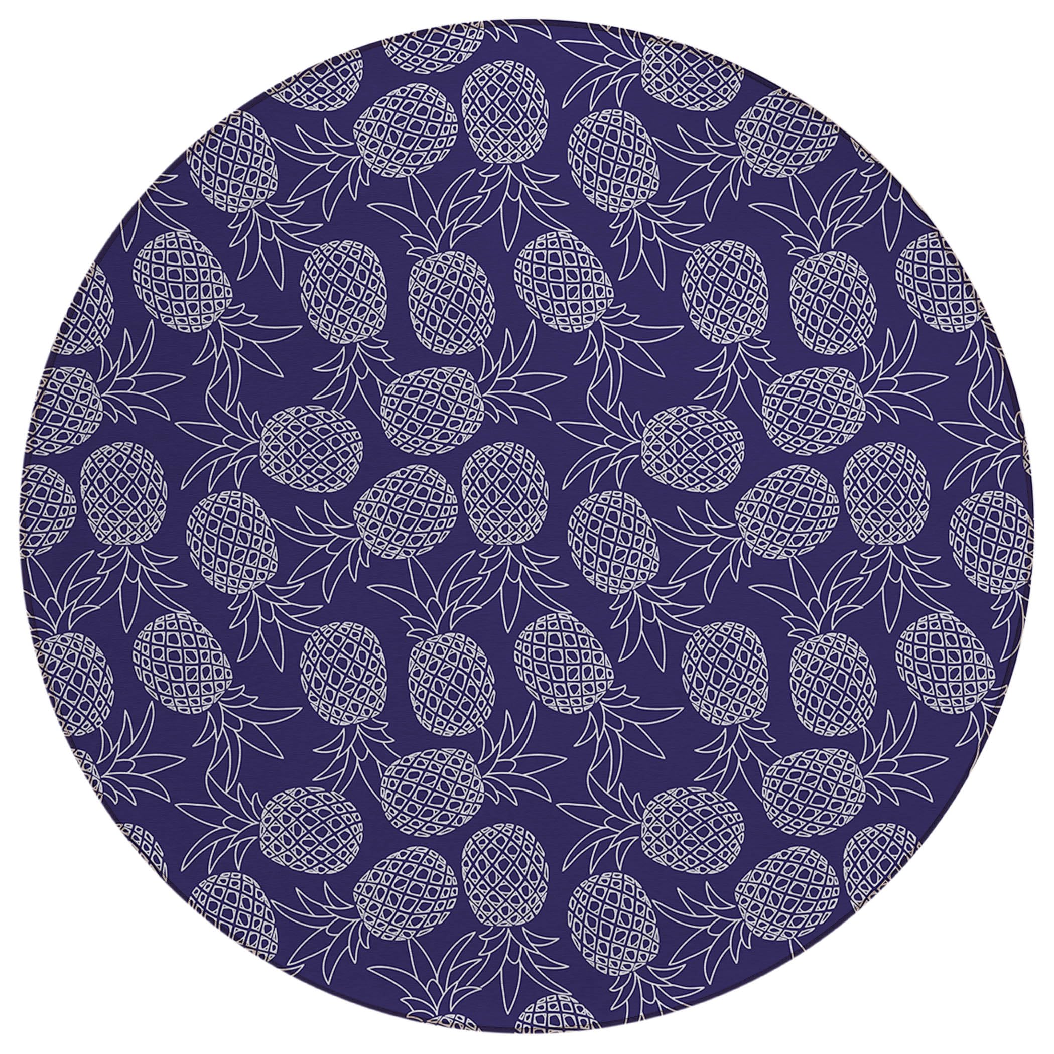 Dalyn Rugs Kendall Ke6 Blue 8' X 8' Indoor Outdoor Round Rug, Easy Clean, Machine Washable, Non Shedding, Bedroom, Living Room, Dining Room, Kitchen, Patio Rug
