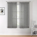 Vision Home Pinch Pleated Gray Semi Sheer Curtains Textured Light Filtering Window Curtains 72 Inch For Living Room Bedroom Rayo