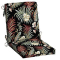 Arden Selections Outdoor Dining Chair Cushion 20 X 20, Rain-Proof, Fade Resistant 20 X 20, Simone Black Tropical