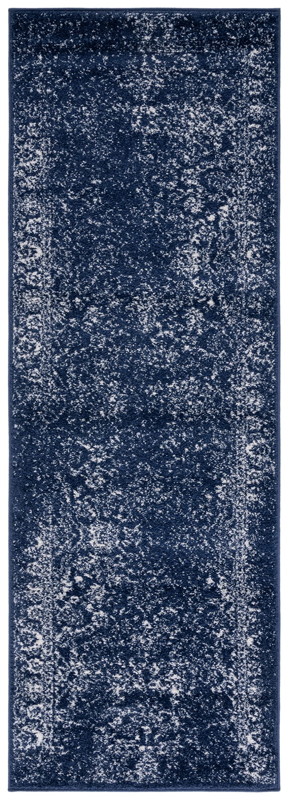SAFAVIEH Adirondack Collection Runner Rug - 26 x 8, Navy & Ivory, Oriental Distressed Design, Non-Shedding & Easy Care, Ideal 