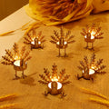 SAND MINE 6 Pack Metal Turkey Tea Light Candle Holders, Thanksgiving Candle Holder, Turkey Candle Holder, Metal Candle Holder, T
