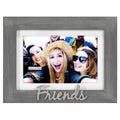 Malden International Designs 4x6 or 5x7 Friends Distressed Expressions Picture Frame Silver Finish Friends Word Attachment Gray 