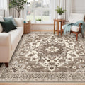 TOPRUUG Washable 6x6 Rug Square - Ultra Soft Living Room Area Rug Under Sofa Non-Slip Rugs for Bedroom Dining Room - Stain Resis