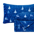 Elegant Comfort Luxuriously Soft 4-Piece Holiday Velvet Plush Flannel Sheet Set- Premium Quality -Cozy Warm, Christmas Fuzzy Vel