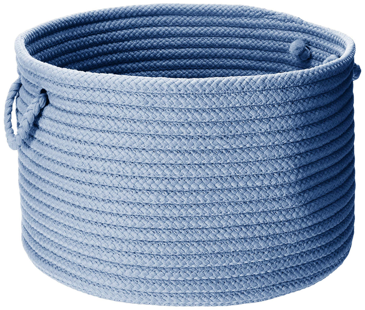 Colonial Mills Simply Home Solid Braided Basket, 18&quot;X18&quot;X12&quot;, Blue Ice