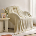 Blagic Knitted Throw Blanket For Couch,Soft Farmhouse Throw Blanket With Tassels,Home Decorative Lightweight Throw Blankets,Came