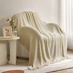 Blagic Knitted Throw Blanket For Couch,Soft Farmhouse Throw Blanket With Tassels,Home Decorative Lightweight Throw Blankets,Came