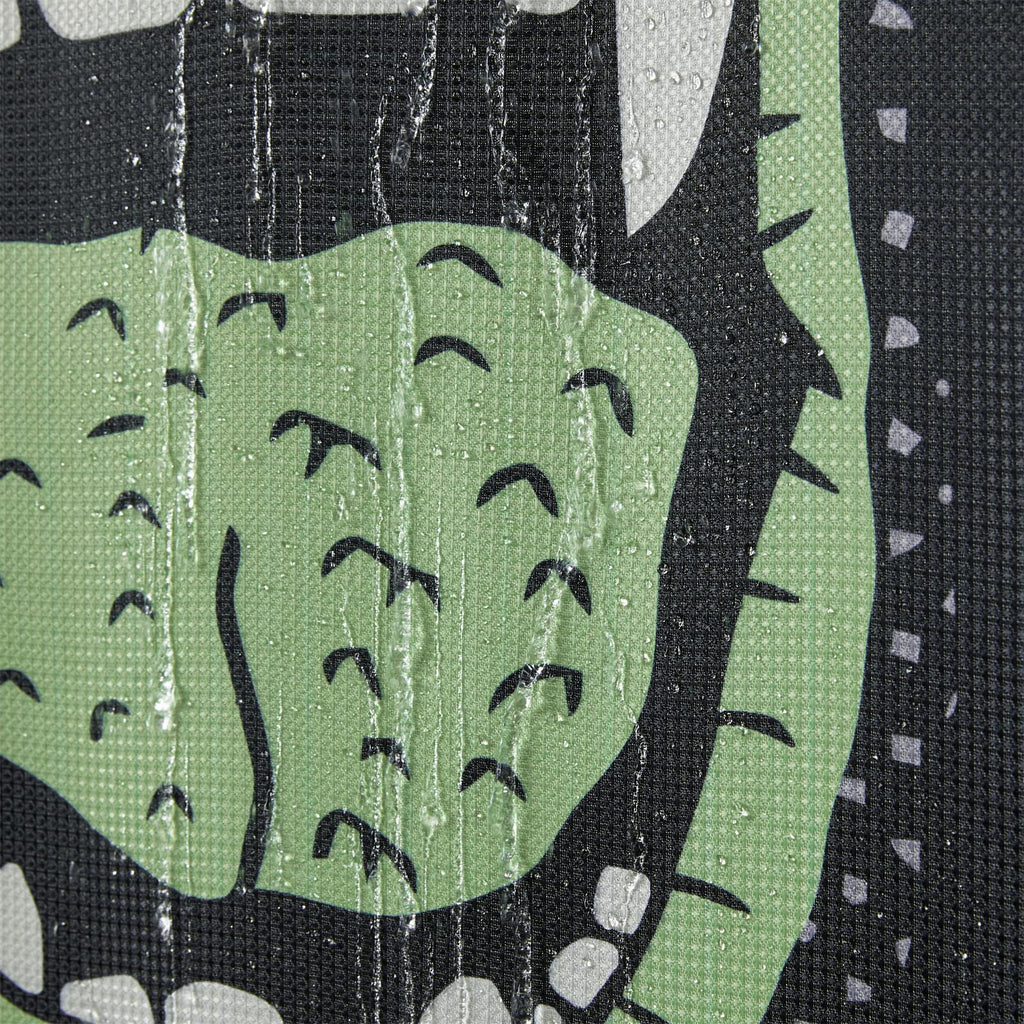 Estmy Vintage Halloween Shower Curtain Set Black, Heavy Duty Waffle Fabric, Creepy Gothic Skeleton Skulls Bats Fun Cute Hallowee