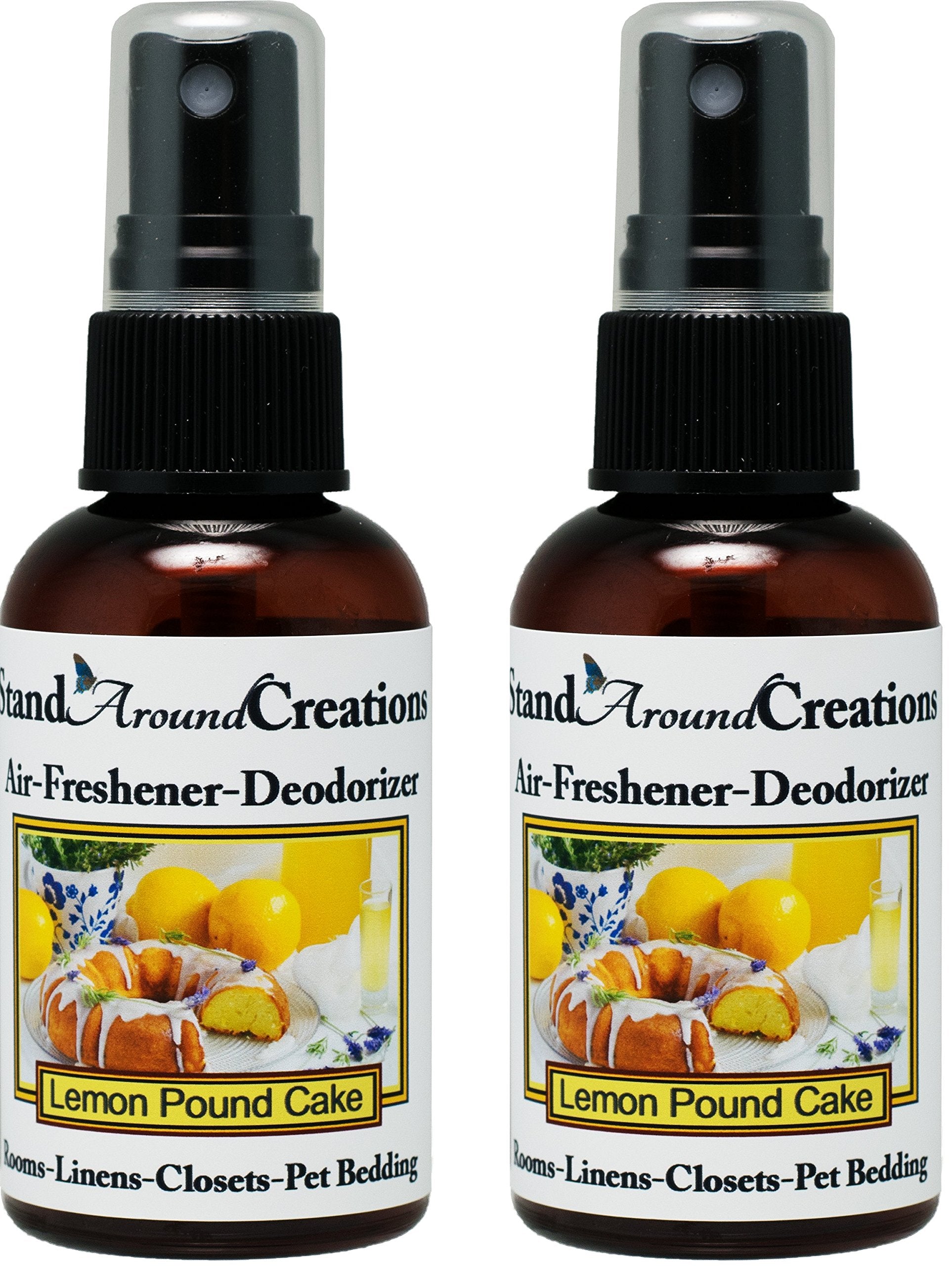 Set of 2 - Concentrated Spray For Room/Linen/Room Deodorizer/Air Freshener - Lemon Pound Cake- A mouth-watering aroma of warm le