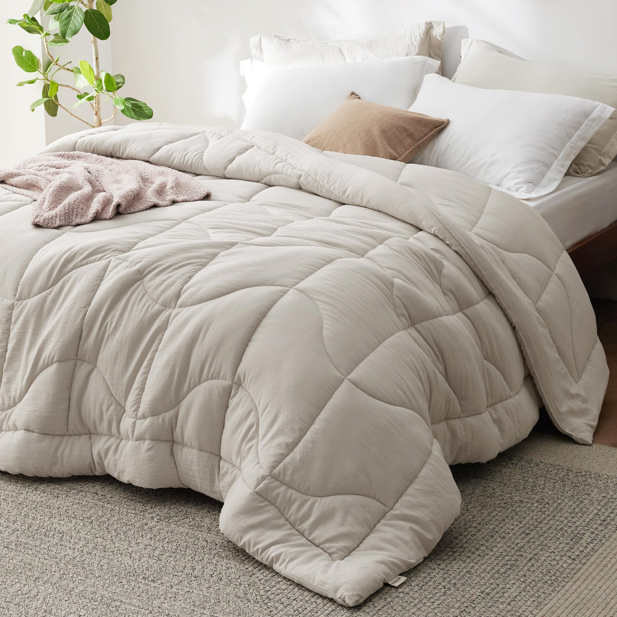 Bedsure Comforters Twin Size - Down Alternative Comforter For All Season, Butterysoft Prewashed Duvet With 4 Tabs, Lightweight &