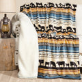 Carstens, Inc. Ultra Premium Super Soft Plush Sherpa Fleece Oversized Throw Blanket 54' X 68', Morning On The Farm