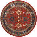 SAFAVIEH Vintage Hamadan Collection 67 Round Orange / Blue VTH214C Oriental Traditional Persian Non-Shedding Dining Room Entryw
