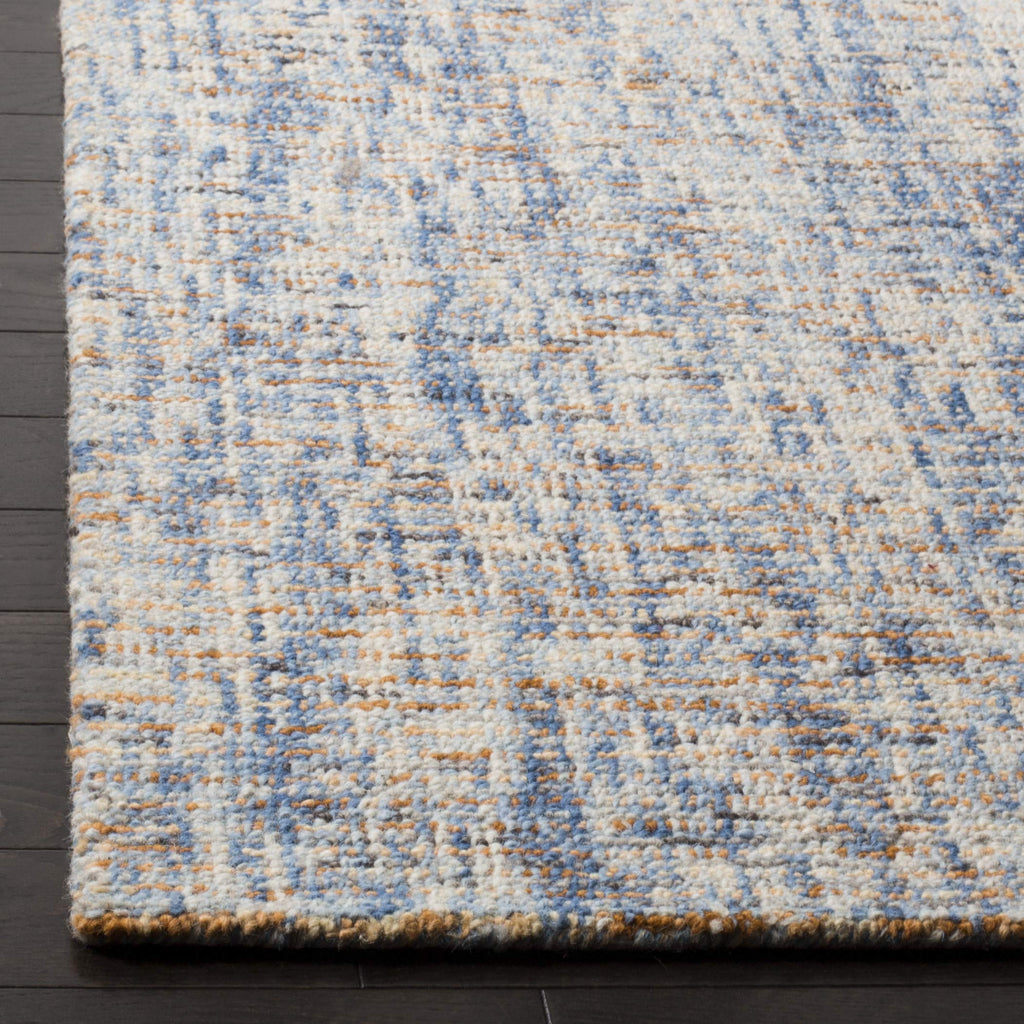 Safavieh Abstract Collection Runner Rug - 2'3'' X 16', Dark Blue & Rust, Handmade Wool, Ideal For High Traffic Areas In Living R