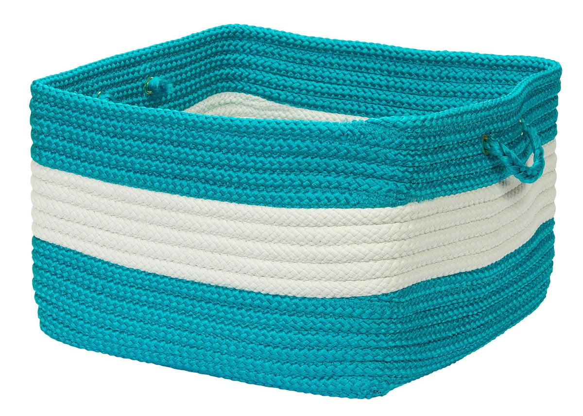 Colonial Mills Rope Walk Utility Basket, 14 By 10-Inch, Turquoise