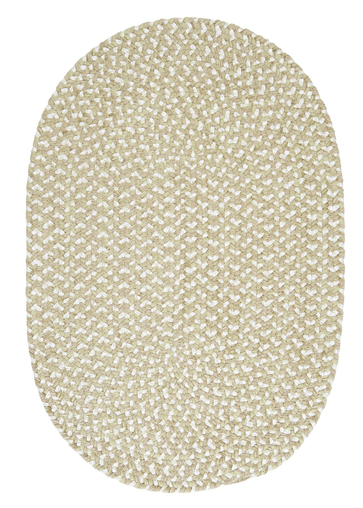 Confetti Oval Area Rug, 2 By 6-Feet, Green