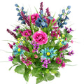 Admired By Nature 30 Stem Artificial flowers Morning Glory & Ranunculus Bush Spring Faux Flower Arrangement for Indoor Wedding h