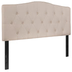 Flash Furniture Cambridge Tufted Upholstered Full Size Headboard In Beige Fabric