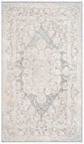 SAFAVIEH Reflection Collection Accent Rug - 2'3'' x 4', Light Grey & Cream, Vintage Distressed Design, Non-Shedding & Easy Care,