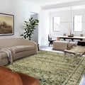 Large Boho Area Rugs 8x10 for Living Room,Low Pile Stain Resistant Neutral Vintage Faux Wool Machine Washable Rugs Carpet for Be