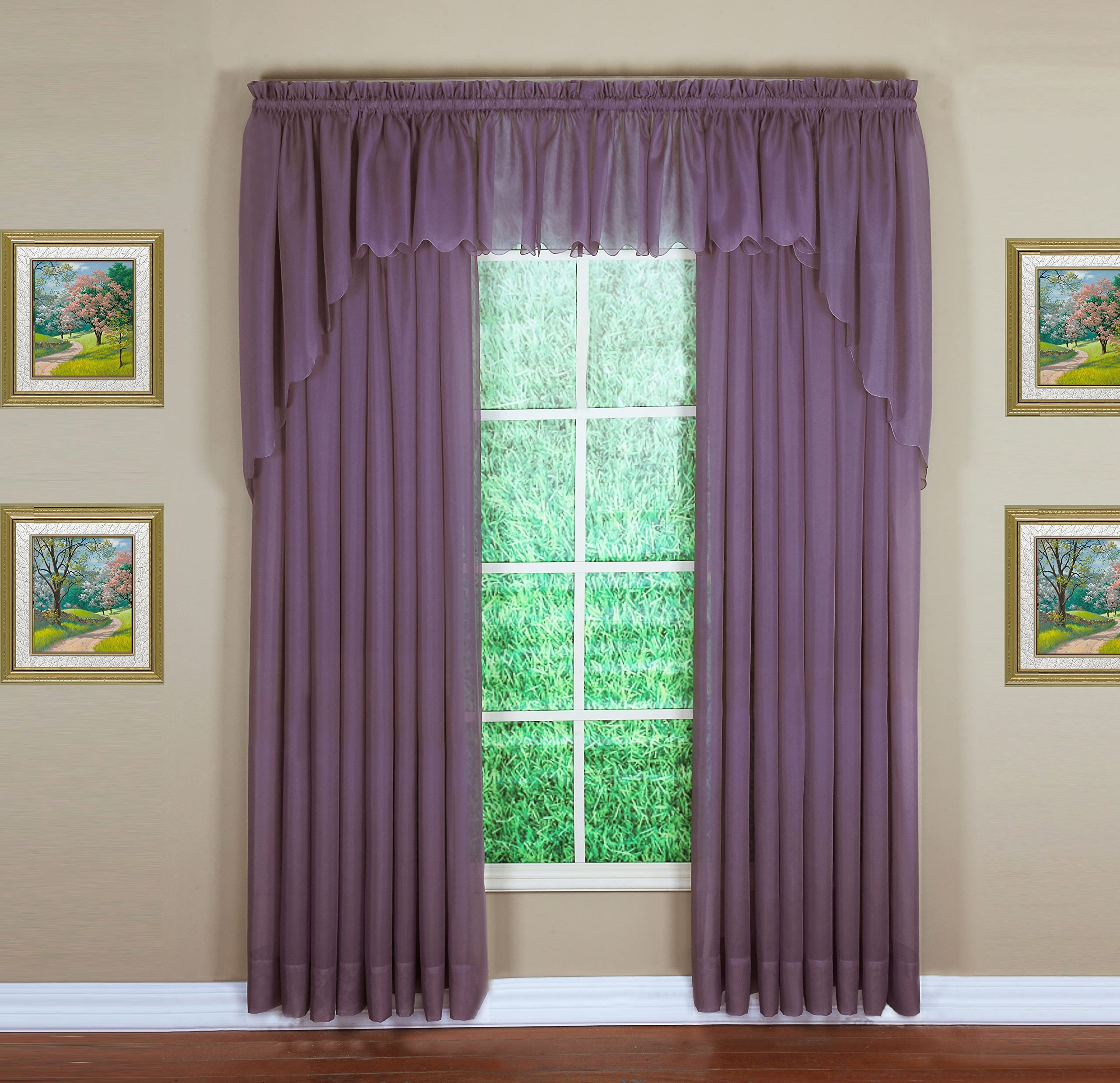 Today'S Curtain Emelia Original Voile Panel 108', Amethyst, 60' W X 108' L
