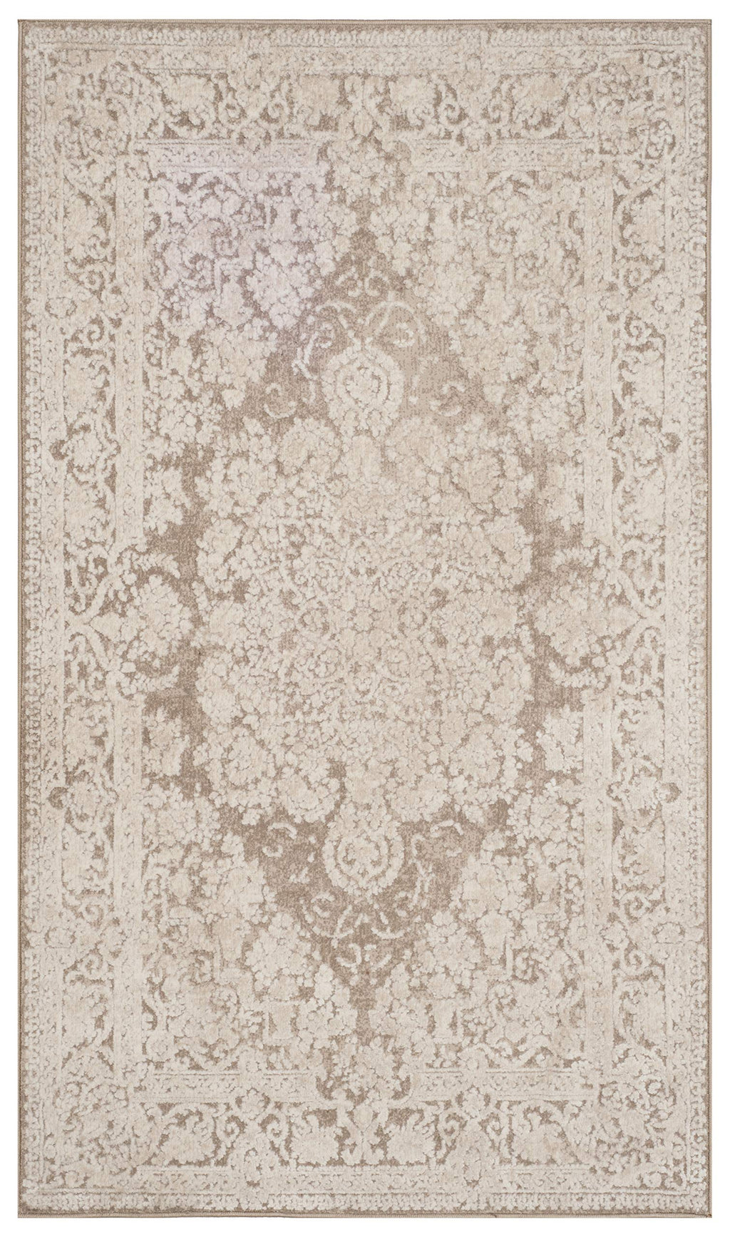 SAFAVIEH Reflection Collection Accent Rug - 2'3'' x 4', Beige & Cream, Vintage Distressed Design, Non-Shedding & Easy Care, Idea