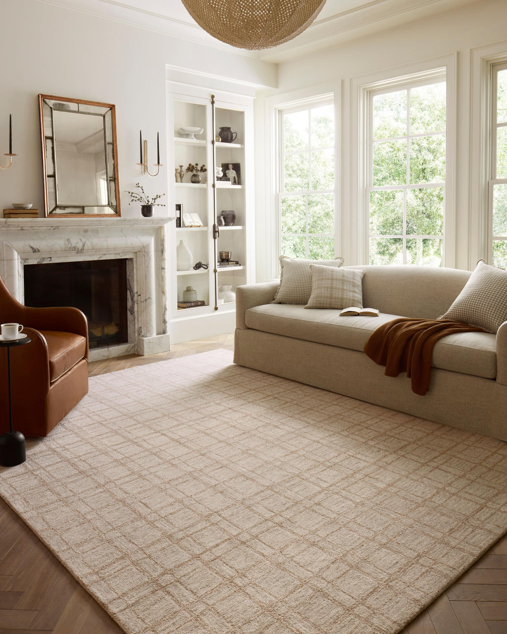 Loloi Chris Loves Julia x Polly Khaki/Sand 2'-6'' x 7'-6'' Runner Rug