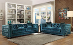 ACME Gillian Sofa w/3 Pillows - 52790 - Dark Teal Velvet