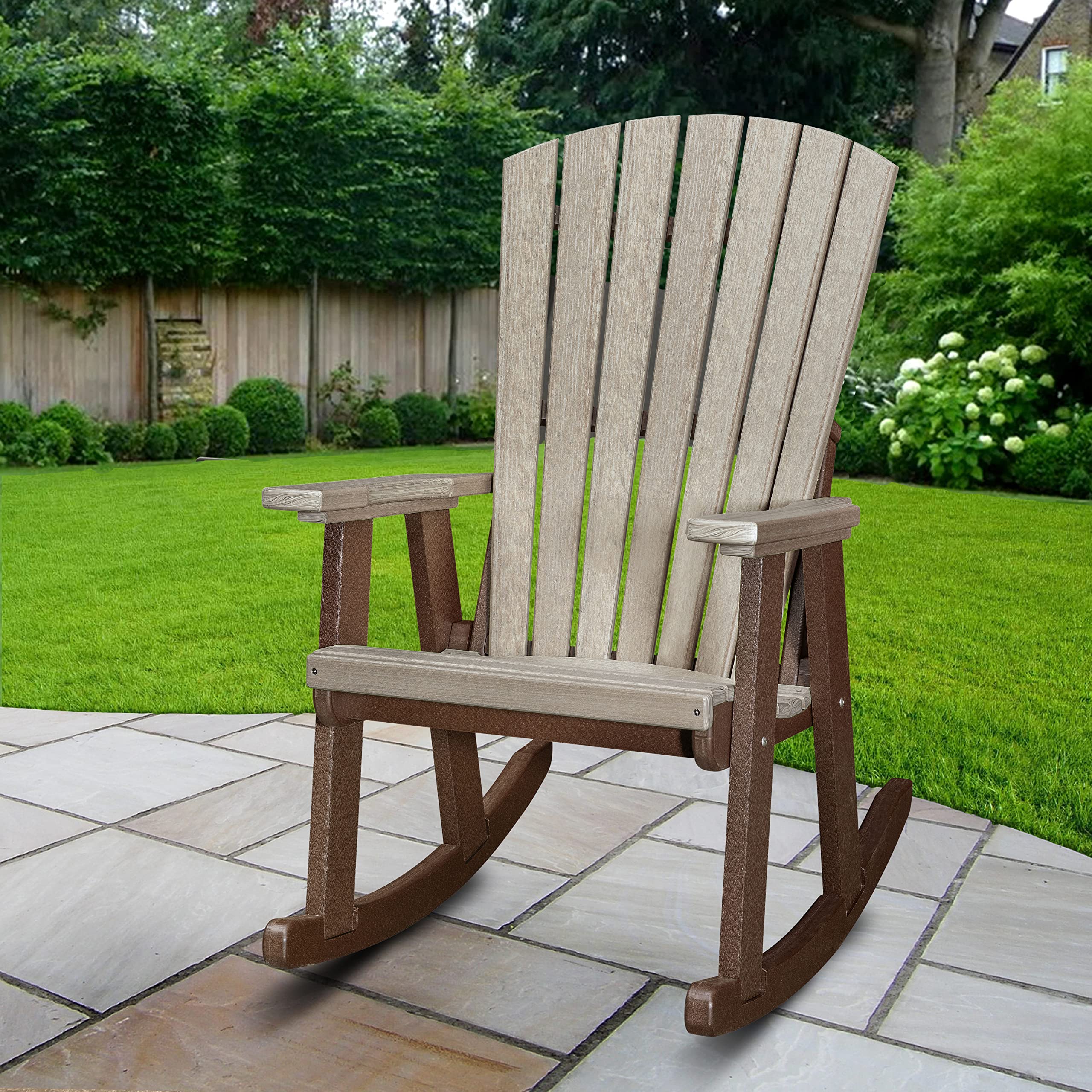 American Furniture Classics Rocking Chair, Weatherwood and Tudor Brown