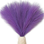 Mandy's 20pcs Purple Silk Pampas Grass Artificial Fake Flowers 18'' for Mother's Day Easter Home Kitchen Wedding Decorations Wed