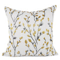 Your Smile Classical Embroidery Jacquard Yellow/Gold Square Decorative Throw Pillow Case Cushion Cover 18X18 Inch