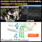 Royal Shade Custom Size 5' X 8' Black Fence Privacy Screen Windscreen Cover Netting Mesh Fabric Cloth - Cable Zip Ties Included