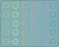 Flagship Carpets Smiley Circle Sampler Abstract Educational Area Rug for Kids Room Seating D  cor, Children's Classroom, Play Ca