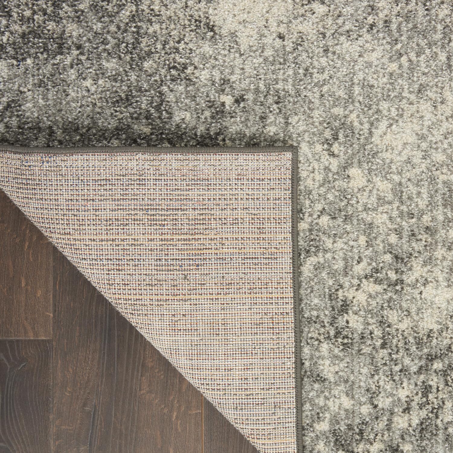 Nourison Passion Charcoal/Ivory 1'10'' X 2'10'' Area--Rug, Modern, Abstract, Easy--Cleaning, Non Shedding, Bed Room, Living Room