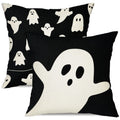 JXZYGMD Halloween Pillow Cover 18x18 Set of 2 Ghost Halloween Lumbar Pillow Covers Decorations Outdoor Halloween Pillows Decorat