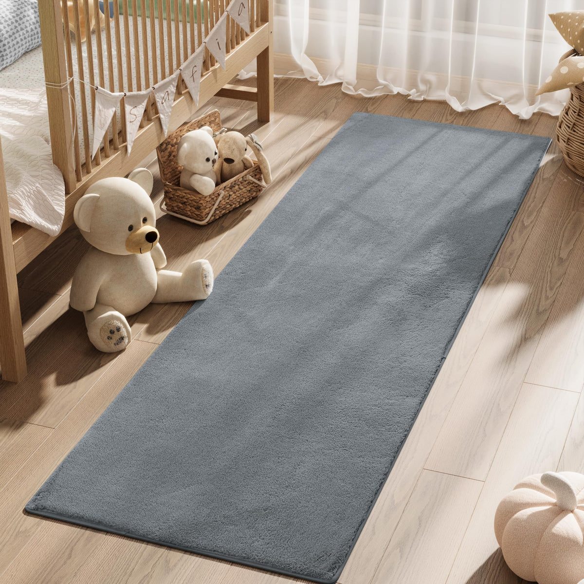 jinchan Solid Plush Runner Rug 2x6 Performance Shaggy Rug Washable Rug Hallway Rug Soft Rug Modern Faux Faux Wool Rug Cozy Non S