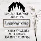 Mom Wood Signs (Medium - Wood And Metal, Life Doesnt Come With A Manual It Comes With A Mom)