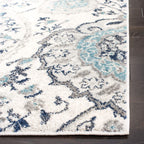 Safavieh Madison Collection Runner Rug - 2'3'' X 12', Cream & Light Grey, Boho Chic Glam Paisley Design, Non-Shedding & Easy Car